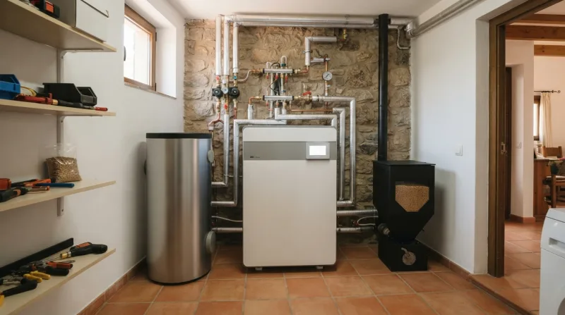 Comparativa de sistemas para sustituir caldera de gasóleo: aerotermia, propano y biomasa en vivienda unifamiliar