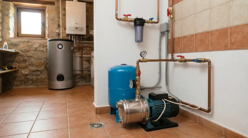 Instalación de un grupo de presión doméstico en una vivienda unifamiliar de Collado Villalba